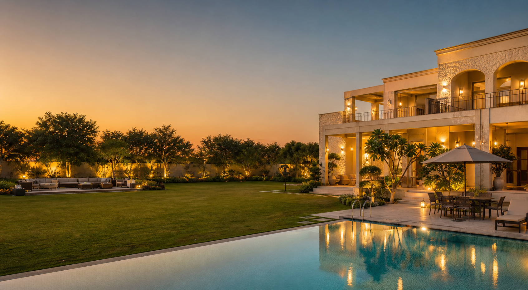 Rani Mahal Farm House pool and lawn